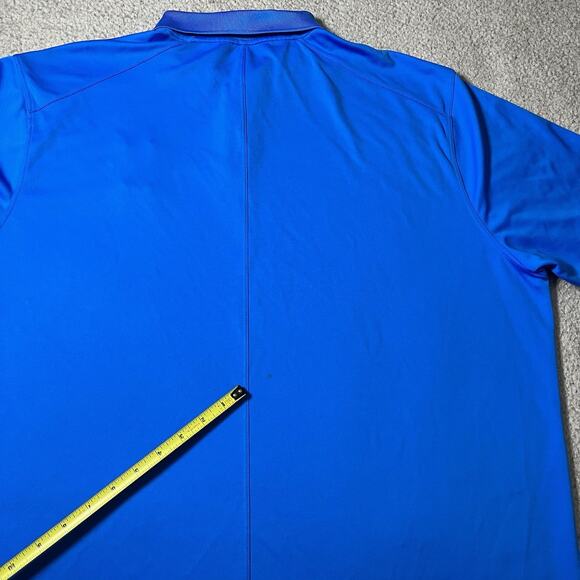 Nike Polo Shirt Mens 2XL Blue Golf Performance Drifit Logo TPC Sawgrass Club - Picture 2 of 16